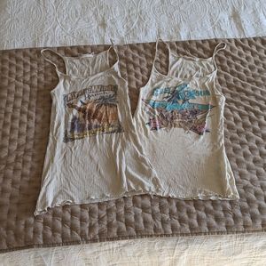 Spell Cream Camisoles with Graphic Prints